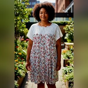 Torrid Floral Lace Midi Dress Size 1